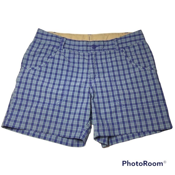 Columbia Girls Silver Ridge III Plaid SPF 30 Omni-Shade Shorts Size L 14/16 - Picture 1 of 15